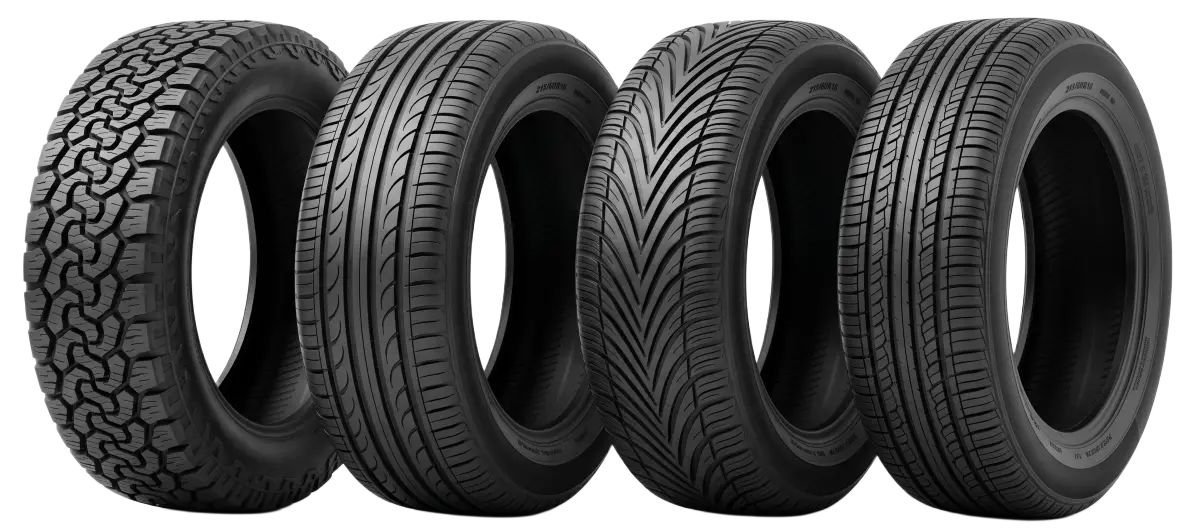 A range of brand-new tyres in stock at LNC Motors